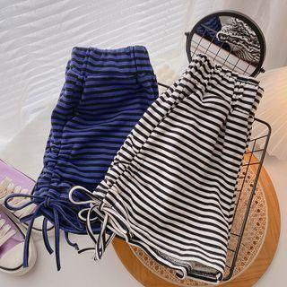 Two-tone Striped High-waist Shorts