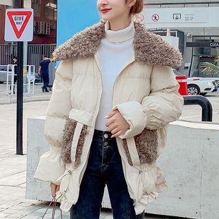 Faux Shearling Zip Padded Jacket