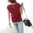 Short-sleeve Key-hole Back T-shirt