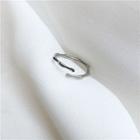 Alloy Bamboo Open Ring Silver - One Size