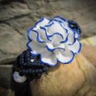 Ceramic Flower Bracelet Blue - One Size