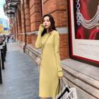 Long-sleeve Knit Hooded Dress