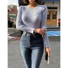 Rib-knit Slim-fit Top