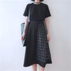 Panel Midi A-line Skirt