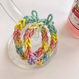 Woven Hair Tie Light Green - One Size