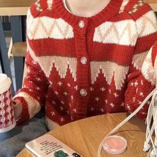 Christmas Jacquard Cardigan