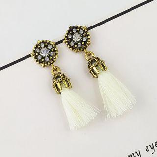 Rhinestone Tassel Dangle Earring As Shown In Figure - One Size