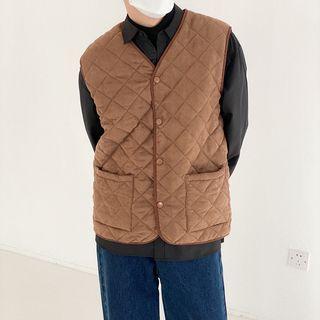 Quilted Button Vest