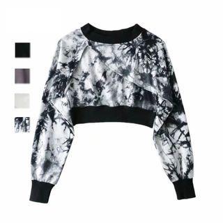 Tie-dyed Crop Sweatshirt