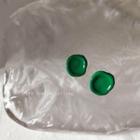 Irregular Glaze Earring 1 Pair - C-482 - Green - One Size