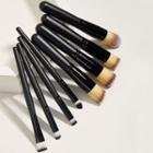 Set Of 8: Makeup Brush 8 Pcs - Matte Black - One Size