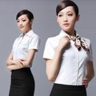 Short-sleeve Shirt / Pants / Skirt / Set: Short-sleeve Plain Shirt + Skirt