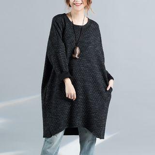 Long-sleeve Loose-fit Padded Dress