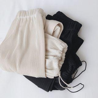 High-waist Drawcord-hem Pants