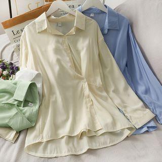 Asymmetric Loose-fit Light Shirt
