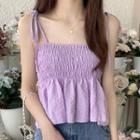 Plain Flowy Cropped Camisole Top