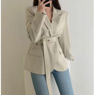 Plain Blazer + Belt