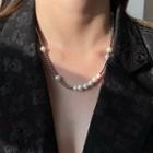 Faux Pearl Stainless Steel Necklace
