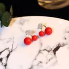Cherry Dangle Earring 1 Pair - Red - One Size