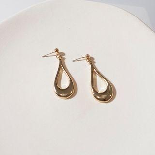 Sterling Silver Drop Earring Zh063 - 1 Pair - Gold - One Size
