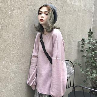 Long Puff Sleeve Crewneck T-shirt