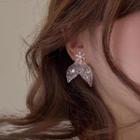 Faux Crystal Mermaid Tail Earring 1 Pair - Stud Earrings - White - One Size