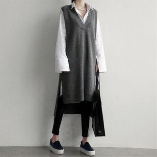 Sleeveless Knit High-low Dress