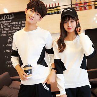 Couple Matching Two Tone Pullover / Sweatpants