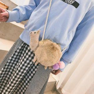 Alpaca Furry Crossbody Bag As Shown In Figure - One Size