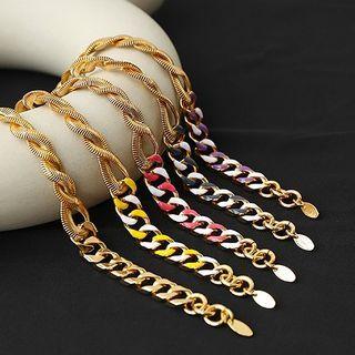 Chunky Chain Glaze Alloy Bracelet