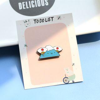 Mt Fuji Alloy Brooch Mountain - Blue - One Size