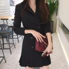 Double-breasted Mini Collared Dress