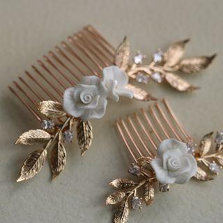 Flower Hair Comb Clip (various Designs)