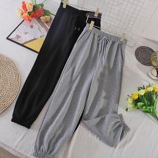 Drawstring Shift Gathered Cuff Sweatpants
