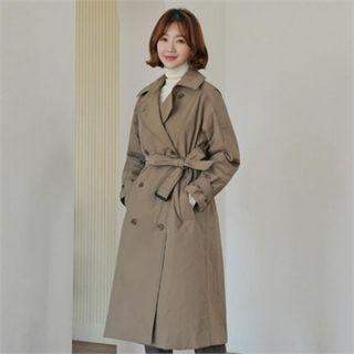 Double-breasted Belted Padded Coat