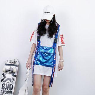 Short-sleeve Buckled Oversized T-shirt