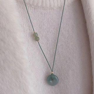 Faux Gemstone Pendant String Necklace