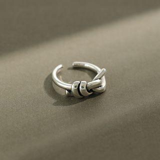 925 Sterling Silver Knot Open Ring Silver - 14