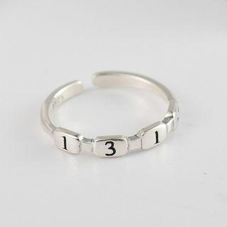 925 Sterling Silver Numerical Open Ring