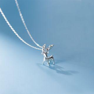 Deer Necklace S925 Silver - Silver - One Size