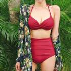 High Waist Ruched Bikini