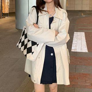 Collared Zip-up Cargo Coat