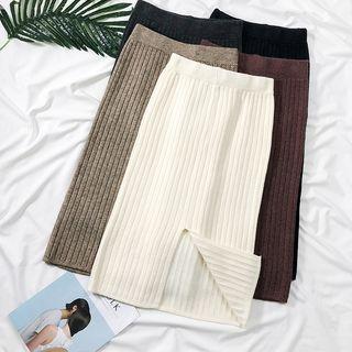 Slited Knit Skirt