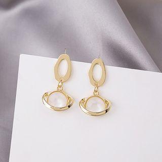 Cat Eye Planet Dangle Earring E2948 - As Shown In Figure - One Size