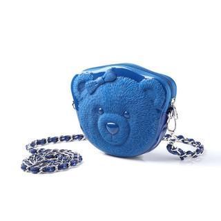 Bow Bear 3d Handbag Blue - One Size