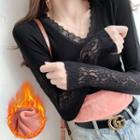 V-neck Lace Cut-out Top