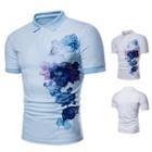Floral Print Short Sleeve Polo Shirt