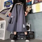 Buckled Side-pocket Midi Skirt