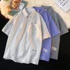 Short Sleeve Pocket Pinstripe Shirt