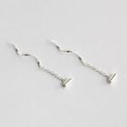 Alloy Bar & Swirl Dangle Earring 1 Pair - As Shown In Figure - One Size